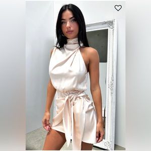 ThatSoFetch Santorini Mini Dress - Champagne